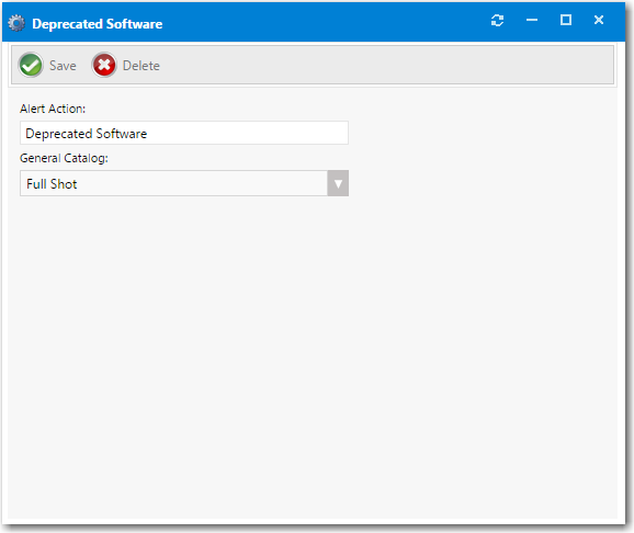 Alert Action Properties Dialog Box