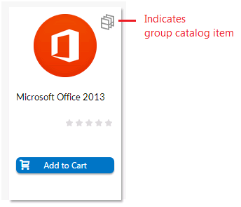 Group Catalog Item (Indicated by Special Icon)